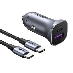 UGREEN Cargador Coche USB C de 30W con Cable 1M