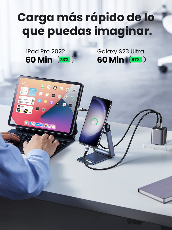 UGREEN Cable USB C a USB C 60W PD 3.0, Cable Tipo C Carga Rápida