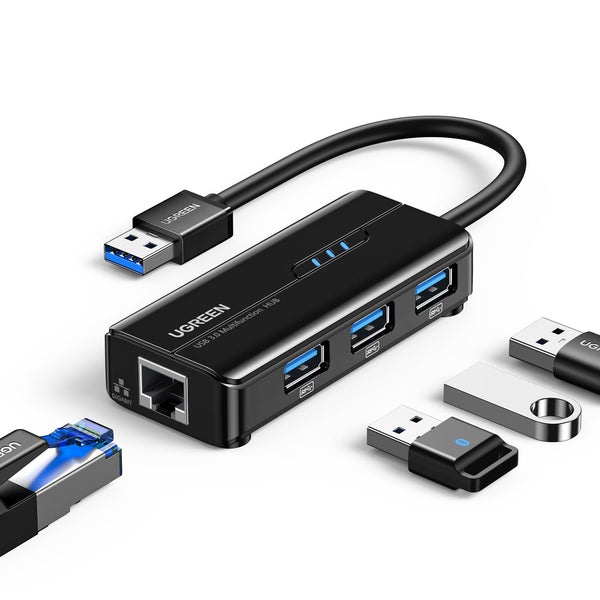 UGREEN Hub USB 3.0 Ethernet Adaptador Gigabit Ethernet Tarjeta Red LAN
