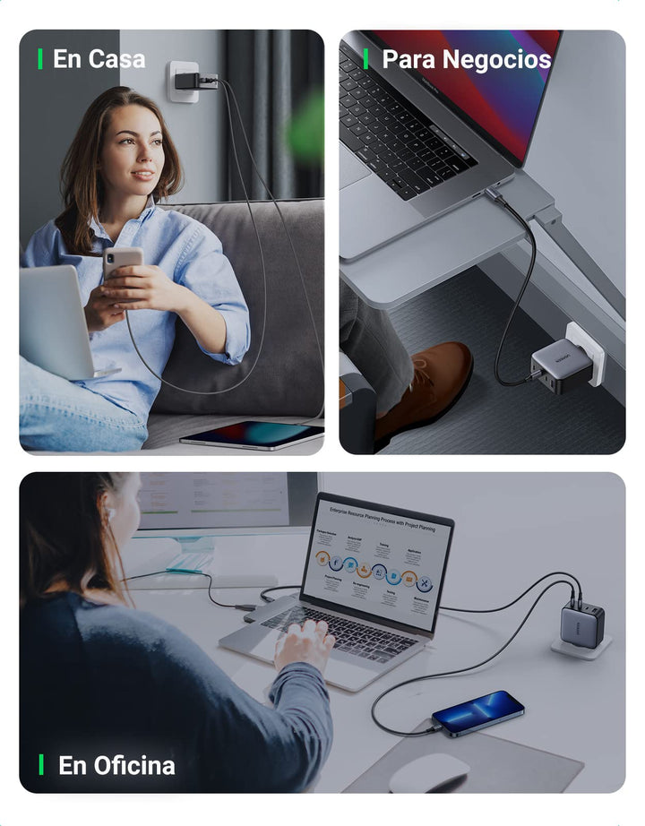 UGREEN Nexode 100W Cargador USB C GAN 4 Puertos