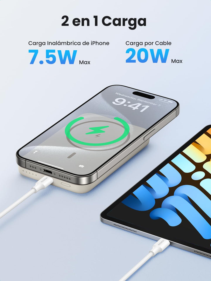 UGREEN Nexode Power Bank Inalámbrico Magnético 10000mAh
