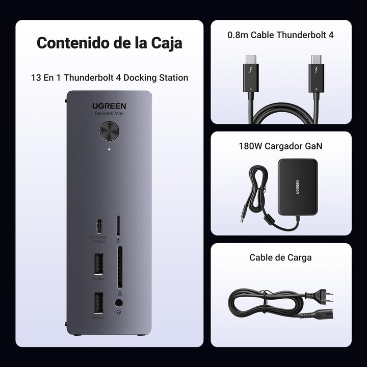 UGREEN Revodok MAX 213 Docking Station Thunderbolt 4 13 En 1 Hub